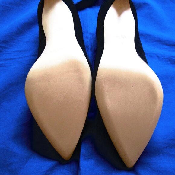 VIA SPIGA BLACK SUEDE HIGH HEEL SHOES-8.5M-NEW-W/LEATHER ACCENT-W/ORIGINAL BOX - Picture 8 of 13